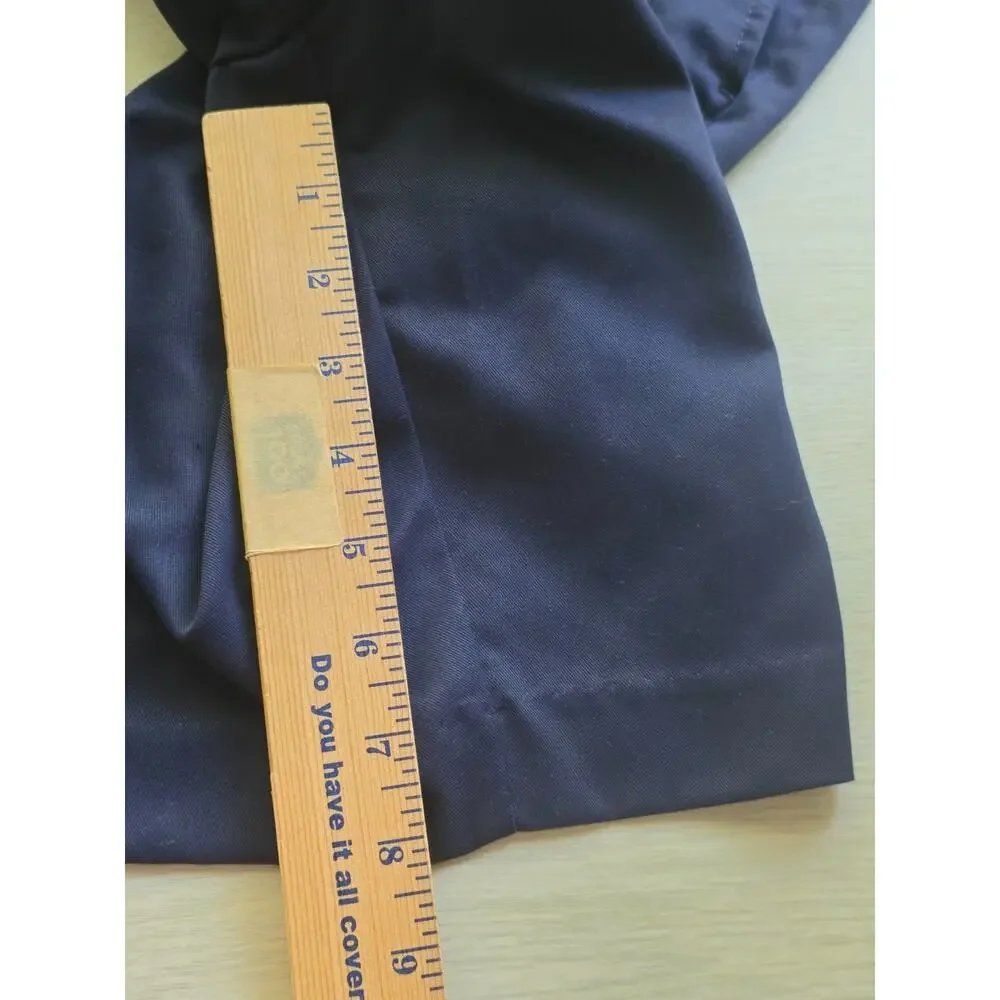 IZOD Men’s Navy Blue Shorts Size 38 Flat Front 100% Polyester Golf Casual
